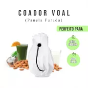 Kit Coador Voal (Panela Furada) + Porta Voal Leites Vegetais e suco verde