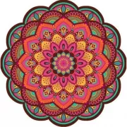 Tapete Mandala Floral Colorido